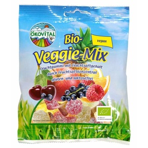 Ökovital, Ökovital Fruchtgummi Veggie-Mix ohne Gelatine (100 g), Ökovital Bio Veggie-Mix 80g