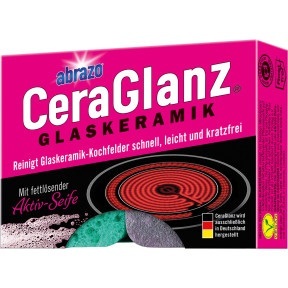 abrazo, CeraGlanz Glaskeramik-/ Kochfeldreiniger, 2er Pack - 2 in 1