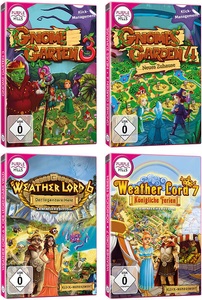 Yellow Valley PC-Spiele-Set "Weather Lord 6 + 7" und "Gnome Garten 3 + 4"