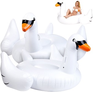 Infactory, infactory 2er Pack Aufblasbarer XXL-Schwan, Badeinsel, 177 x 165 x 110 cm,, 2er Pack Aufblasbarer XXL-Schwan, Badeinsel, 177 x 165 x 110 cm,