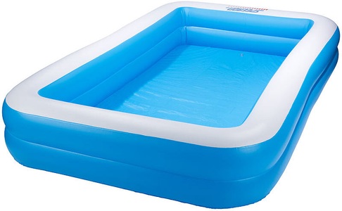 Speeron, Speeron Aufblasbares Jumbo-Planschbecken, 305 x 183 x 51 cm, blau-weiss, Aufblasbares Jumbo-Planschbecken, 305 x 183 x 51 cm, blau-weiss