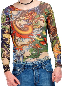 Infactory, infactory Tattoo-Shirt "Panther & Dragon", Tattoo-Shirt 
