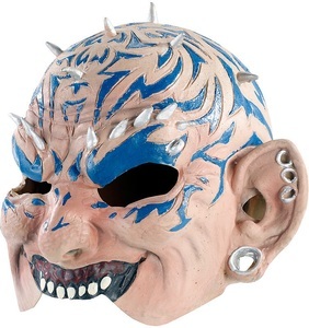 Infactory, infactory Dämonen-Halbmaske aus Latex, Dämonen-Halbmaske aus Latex