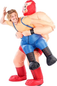 Playtastic, Playtastic Selbstaufblasendes Kostüm "Wrestler im Klammergriff", Selbstaufblasendes Kostüm 