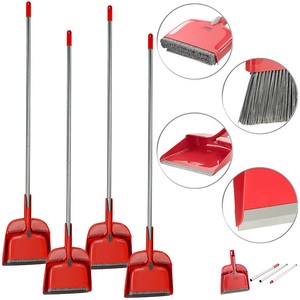 Sichler Haushaltsgeräte, Sichler Haushaltsgeräte 4er-Set 4in1-Komfort-Kehrset mit Abzieher und Schaufel, 3-tlg. Stiel, 4er-Set 4in1-Komfort-Kehrset mit Abzieher und Schaufel, 3-tlg. Stiel