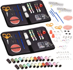 Pearl, Pearl 2er-Set 59-teilige Nähsets im Reise-Etui mit Knöpfen, Schere & Massband, 2er-Set 59-teilige Nähsets im Reise-Etui mit Knöpfen, Schere & Maßband