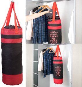 Infactory, infactory Wäsche-Boxsack "Rocky" mit Kordelzug und Aufhänge-Ösen, Wäsche-Boxsack 