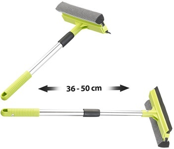 Pearl, Pearl 2in1-Glas- & Fensterreiniger, Schwamm, Abzieher, ausziehbar bis 50 cm, 2in1-Glas- & Fensterreiniger, Schwamm, Abzieher, ausziehbar bis 50 cm