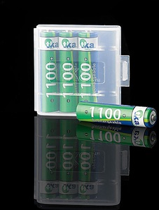 tka Köbele Akkutechnik, tka Köbele Akkutechnik 4er-Set NiMH-Akkus Typ AAA / Micro, 1.100 mAh, mit Aufbewahrungs-Box, 4er-Set NiMH-Akkus Typ AAA / Micro, 1.100 mAh, mit Aufbewahrungs-Box