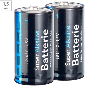 Pearl, Pearl Super Alkaline Batterien Baby 1,5V Typ C im 2er-Pack, Super Alkaline Batterien Baby 1,5V Typ C im 2er-Pack