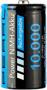 Pearl, Pearl NiMH-Akku Monozelle Typ D 10000 mAh, NiMH-Akku Monozelle Typ D 10000 mAh