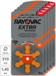 Rayovac, RAYOVAC Hörgeräte-Batterien 13 Extra Advanced 1,45V 310 mAh , 5x 6er Sparpack, Hörgeräte-Batterien 13 Extra Advanced 1,45V 310 mAh , 5x 6er Sparpack
