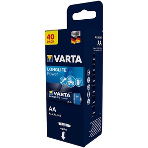 Varta, Varta Longlife Power Alkaline-Batterie, Typ AA/Mignon/LR6, 1,5 V, 40er-Set, Longlife Power, Batterie