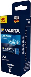 Varta, Varta Longlife Power Alkaline-Batterie, Typ AA/Mignon/LR6, 1,5 V, 40er-Set, Longlife Power, Batterie