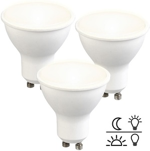 Luminea, Luminea 3er-Set LED-Spot GU10, Lichtsensor, warmweiss 3000 K, 5 Watt, 300 Lumen, 3er-Set LED-Spot GU10, Lichtsensor, warmweiß 3000 K, 5 Watt, 300 Lumen
