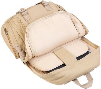 Xcase, Xcase Geräumiger Canvas-Rucksack mit Notebook-Fach, Geräumiger Canvas-Rucksack mit Fach bis Notebook bis 16