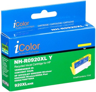 iColor, iColor Patrone für HP (ersetzt CD974AE, No.920XL), yellow, Patrone für HP (ersetzt CD974AE, No.920XL), yellow