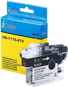 iColor, iColor Tintenpatrone für Brother (ersetzt LC-3217BK), schwarz, Tintenpatrone für Brother (ersetzt LC-3217BK), schwarz