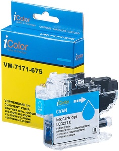 iColor, iColor Tintenpatrone für Brother (ersetzt LC-3217C), cyan, Tintenpatrone für Brother (ersetzt LC-3217C), cyan