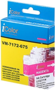 iColor, iColor Tintenpatrone für Brother (ersetzt LC-3217M), magenta, Tintenpatrone für Brother (ersetzt LC-3217M), magenta