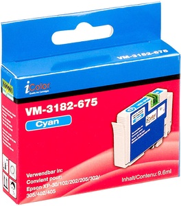 iColor, iColor Patrone für Epson (ersetzt T1811 T1812 T1813 T1814 / 18XL), cyan, Patrone für Epson (ersetzt T1811 T1812 T1813 T1814 / 18XL), cyan