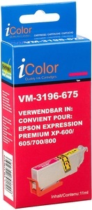 iColor, iColor Tintenpatrone für Epson (ersetzt T2633 / 26XL), magenta, Tintenpatrone für Epson (ersetzt T2633 / 26XL), magenta