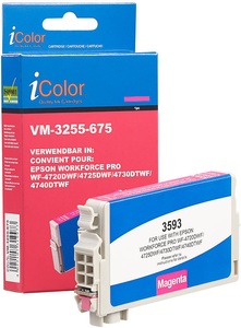 iColor, iColor Tinten-Patrone T3593 / 35XL für Epson-Drucker, magenta (rot), Tinten-Patrone T3593 / 35XL für Epson-Drucker, magenta (rot)