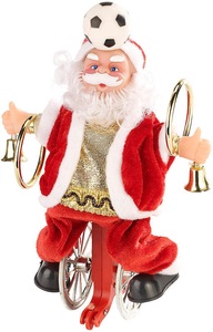 Infactory, infactory Weihnachtsmann auf Einrad, mit Fussball, Weihnachtsmann auf Einrad, mit Fussball