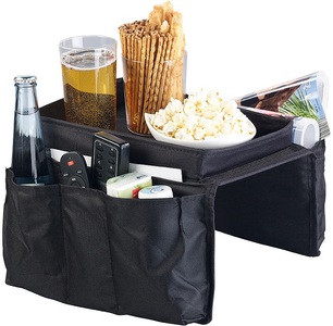 Infactory, infactory Sofa-Organizer mit 5 Taschen und Ablagefläche für Snacks und Getränke, Sofa-Organizer mit 5 Taschen und Ablagefläche für Snacks und Getränke