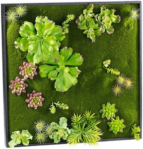Carlo Milano, Carlo Milano Vertikaler Wandgarten Ken mit Deko-Ranken, 60 x 60 cm, Vertikaler Wandgarten Kurt mit Deko-Pflanzen, 60 x 60 cm