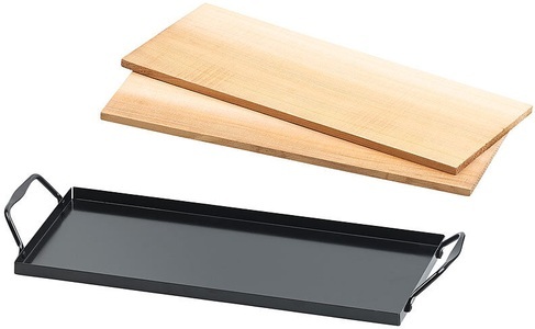 Rosenstein & Söhne, Rosenstein & Söhne 2 Zedernholz-Grillbretter für Holzkohle- & Gasgrills, mit Metallrahmen, 2 Zedernholz-Grillbretter für Holzkohle- & Gasgrills, mit Metallrahmen