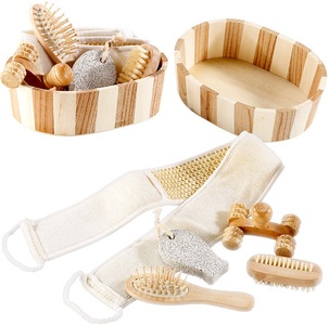 newgen medicals, newgen medicals 2er-Set Badeset aus Naturmaterialien, je 6-teiliges, 2er-Set Badeset aus Naturmaterialien, je 6-teiliges