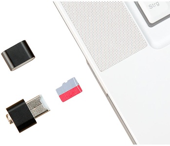 Pearl, Pearl Mini-Cardreader für microSD(HC/XC)-Karten bis 128 GB & USB-Stick, Mini-Cardreader für microSD(HC/XC)-Karten bis 128 GB & USB-Stick