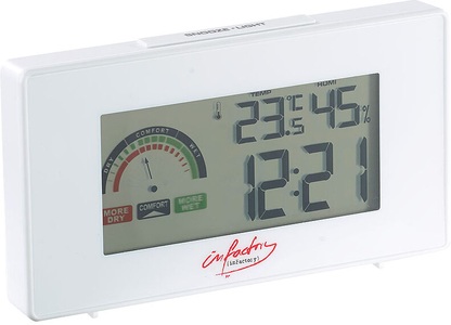 Infactory, infactory Digitaler Funkwecker mit Thermometer und Hygrometer, Digitaler Funkwecker mit Thermometer und Hygrometer