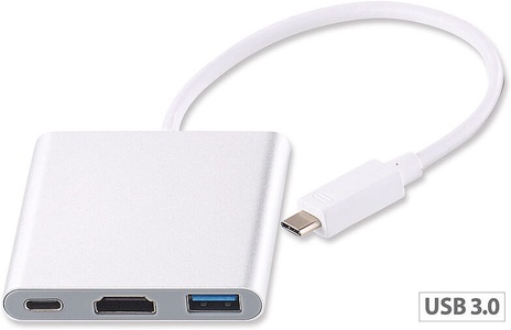 Callstel, Callstel USB-C-Multiport-Adapter auf USB-A- & HDMI-Port, USB Power Delivery, USB-C-Multiport-Adapter auf USB-A- & HDMI-Port, USB Power Delivery