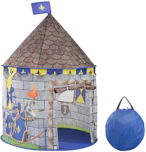 Infactory, infactory Kinder-Spielzelt im Ritterburg-Look mit Tür & Fenster, Transporttasche, Kinder-Spielzelt im Ritterburg-Look mit Tür & Fenster, Transporttasche