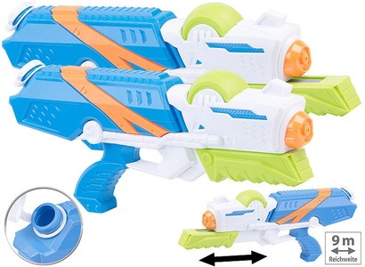 Speeron, Speeron 2er-Set XL-Kinder-Wasserpistolen mit extra-grossem Wassertank, 850 ml, 2er-Set XL-Kinder-Wasserpistolen mit extra-großem Wassertank, 850 ml