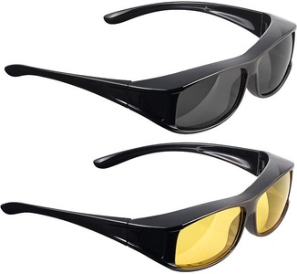 Pearl, Pearl Überziehbrillen "Day Vision Pro" und "Night Vision Pro", 2er-Set, Überziehbrillen 