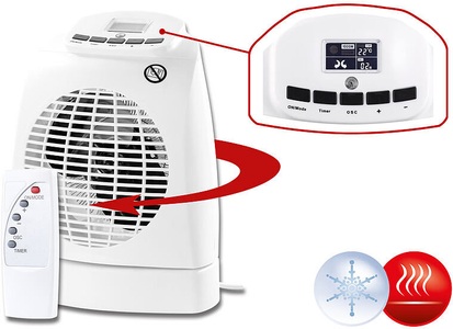 Sichler Haushaltsgeräte, Sichler Haushaltsgeräte Heizlüfter LV-245, 2.000W, Ventilator, Oszillation, Thermostat, Fernb., Heizlüfter LV-245, 2.000W, Ventilator, Oszillation, Thermostat, Fernb.