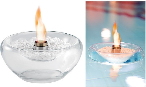 Carlo Milano, Carlo Milano Schwimmendes Glas-Dekofeuer für Bio-Ethanol, Schwimmendes Glas-Dekofeuer für Bio-Ethanol