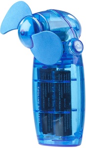 Pearl, Pearl Batterie-betriebener Mini-Hand- und Taschen-Ventilator, blau, Batterie-betriebener Mini-Hand- und Taschen-Ventilator, blau