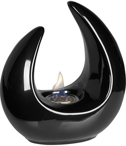 Carlo Milano, Carlo Milano Design-Deko-Tischfeuer für Bio-Ethanol, Keramikgehäuse, 53 ml, schwarz, Design-Deko-Tischfeuer für Bio-Ethanol, Keramikgehäuse, 53 ml, schwarz