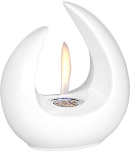 Carlo Milano, Carlo Milano Design-Deko-Tischfeuer für Bio-Ethanol, Keramikgehäuse, 53 ml, weiss, Design-Deko-Tischfeuer für Bio-Ethanol, Keramikgehäuse, 53 ml, weiss
