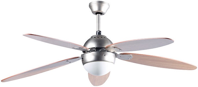 Sichler Haushaltsgeräte, Sichler Haushaltsgeräte Grosser Deckenventilator VT-997 mit Holzflügeln & Beleuchtung, Ø 132 cm, Grosser Deckenventilator VT-997 mit Holzflügeln & Beleuchtung, Ø 132 cm