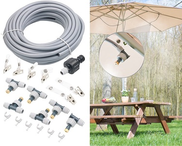 Royal Gardineer, Royal Gardineer Wasser-Zerstäuber-Set, 10-Meter-Schlauch und 6 bewegliche Metalldüsen, Wasser-Zerstäuber-Set mit 10-m-Schlauch und 6 bewegliche Metalldüsen