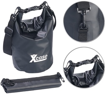 Xcase, Xcase Wasserdichter Packsack, strapazierfähige Industrie-Plane, 5 l, schwarz, Wasserdichter Packsack, strapazierfähige Industrie-Plane, 5 l, schwarz
