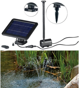 Royal Gardineer, Royal Gardineer Teich- und Springbrunnen-Pumpe mit 2-Watt-Solarpanel und Akkubetrieb, Teich- und Springbrunnen-Pumpe mit 2-Watt-Solarpanel und Akkubetrieb