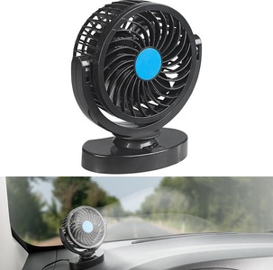 Lescars, Lescars Kfz-Ventilator für 12-V-Anschluss, 2 Geschwindigkeits-Stufen, 3 Watt, Kfz-Ventilator für 12-V-Anschluss, 2 Geschwindigkeits-Stufen, 3 Watt