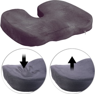 Lescars, Lescars Memory-Foam-Sitzkissen für bequemes Sitzen im Auto, Büro u.v.m., Memory-Foam-Sitzkissen für bequemes Sitzen im Auto, Büro u.v.m.