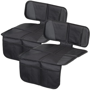 Lescars, Lescars 2er-Set Kindersitz-Unterlage "Basic", 3 Netztaschen, Isofix-geeignet, 2er-Set Kindersitz-Unterlage 